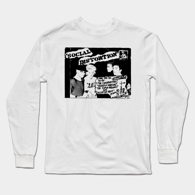 Social Distortion Punk Flyer Long Sleeve T-Shirt by Punk Flyer Archive